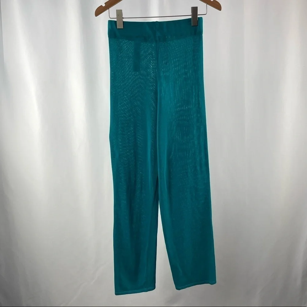 NEW Zara Straight Leg Linen Blend Knit Pants in Size Small‎